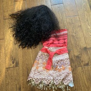 Moana costume with wig
